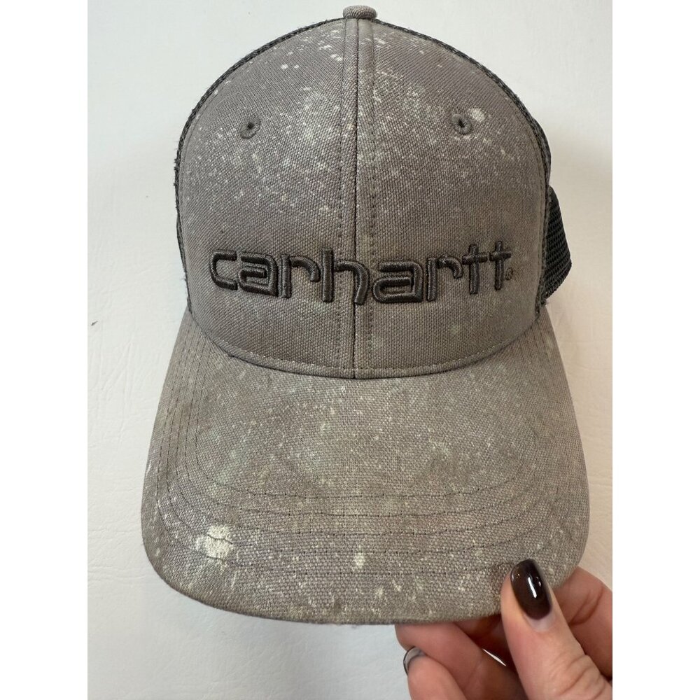 Carhartt Gray Snapback Trucker Hat Unisex Mesh Back Adjustable Fitted